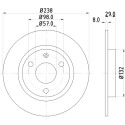 Disque de frein HELLA 8DD 355 101-451