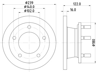 Disque de frein HELLA 8DD 355 101-471