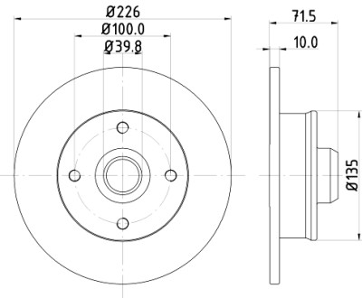 Disque de frein HELLA 8DD 355 101-661