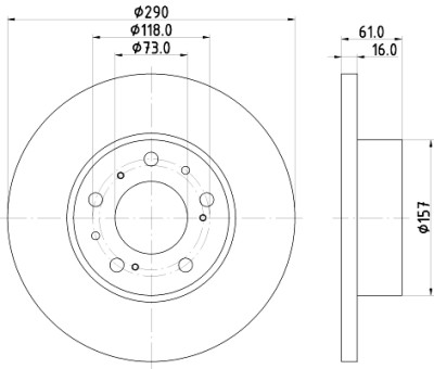 Disque de frein HELLA 8DD 355 101-781
