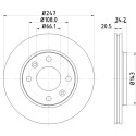 Disque de frein HELLA 8DD 355 101-801