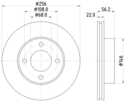 Disque de frein HELLA 8DD 355 102-431