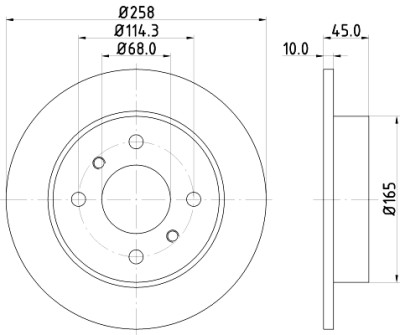 Disque de frein HELLA 8DD 355 102-661