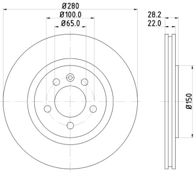 Disque de frein HELLA 8DD 355 102-741