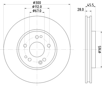 Disque de frein HELLA 8DD 355 102-851