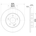 Disque de frein HELLA 8DD 355 102-951