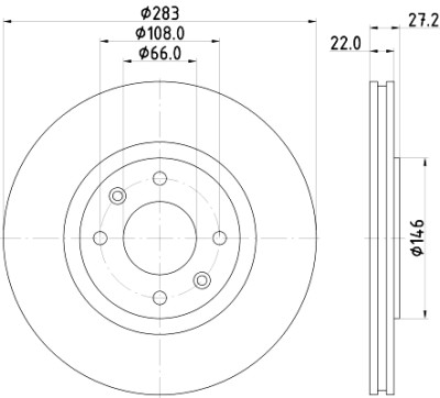 Disque de frein HELLA 8DD 355 103-001