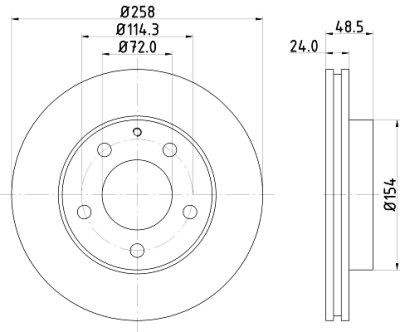 Disque de frein HELLA 8DD 355 103-221