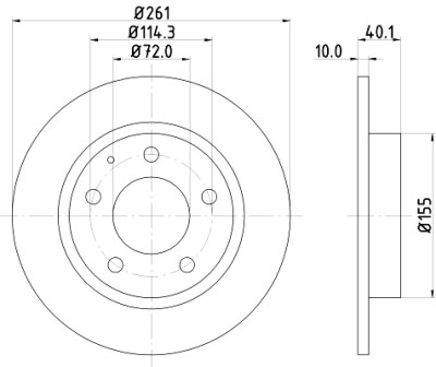 Disque de frein HELLA 8DD 355 103-231