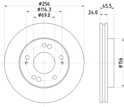 Disque de frein HELLA 8DD 355 103-311
