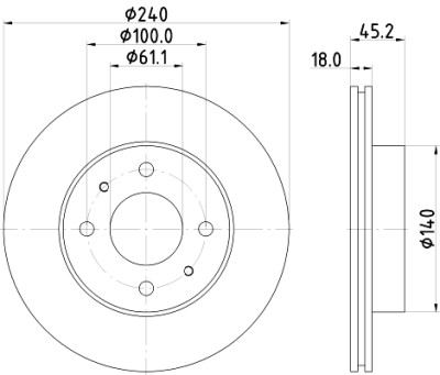 Disque de frein HELLA 8DD 355 103-331