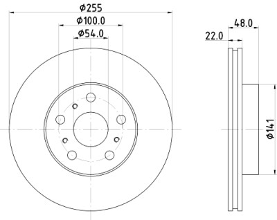Disque de frein HELLA 8DD 355 103-581