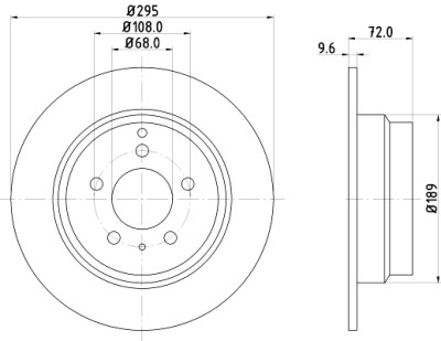 Disque de frein HELLA 8DD 355 103-701