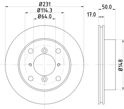 Disque de frein HELLA 8DD 355 103-921