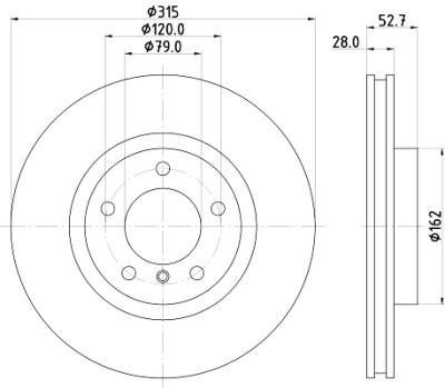 Disque de frein HELLA 8DD 355 104-111