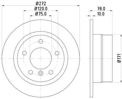 Disque de frein HELLA 8DD 355 104-261