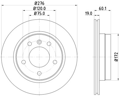 Disque de frein HELLA 8DD 355 104-281