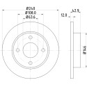 Disque de frein HELLA 8DD 355 104-631