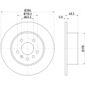 Disque de frein HELLA 8DD 355 104-701