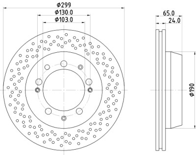 Disque de frein HELLA 8DD 355 104-751