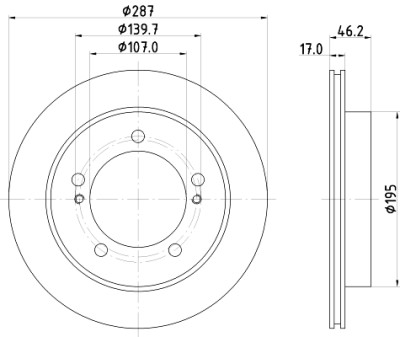 Disque de frein HELLA 8DD 355 104-771
