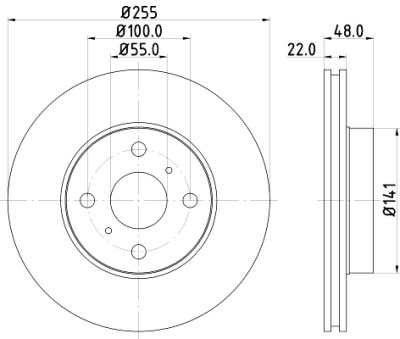 Disque de frein HELLA 8DD 355 104-871