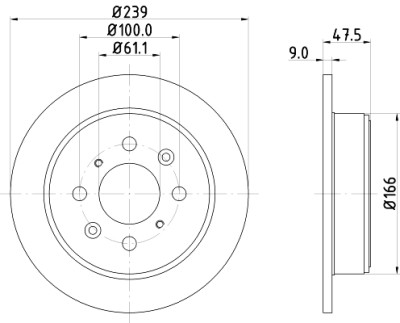 Disque de frein HELLA 8DD 355 104-951