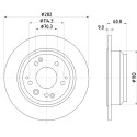 Disque de frein HELLA 8DD 355 105-001