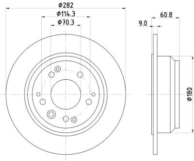 Disque de frein HELLA 8DD 355 105-001