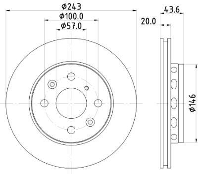 Disque de frein HELLA 8DD 355 105-011