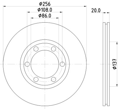 Disque de frein HELLA 8DD 355 105-111