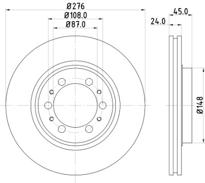 Disque de frein HELLA 8DD 355 105-131