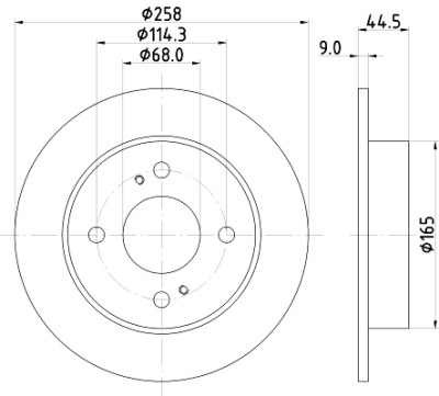 Disque de frein HELLA 8DD 355 105-171