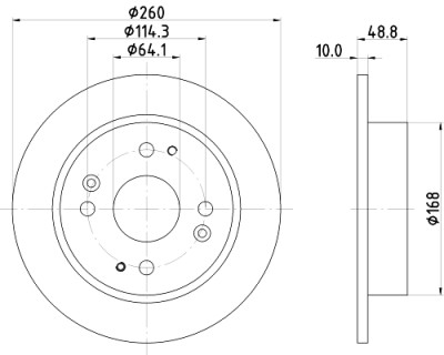 Disque de frein HELLA 8DD 355 105-311