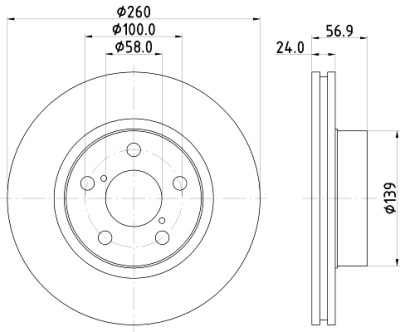 Disque de frein HELLA 8DD 355 105-321