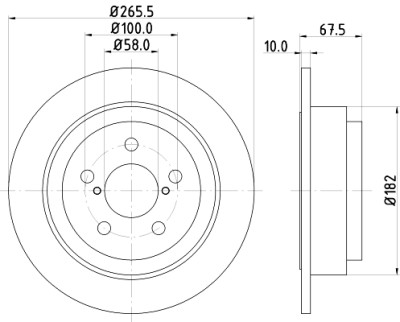 Disque de frein HELLA 8DD 355 105-331