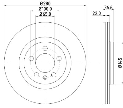Disque de frein HELLA 8DD 355 105-381