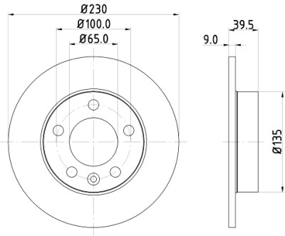 Disque de frein HELLA 8DD 355 105-411