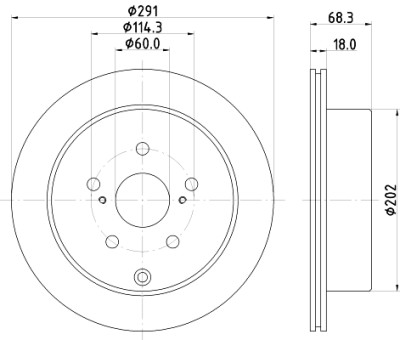 Disque de frein HELLA 8DD 355 105-421