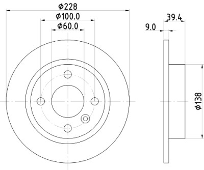 Disque de frein HELLA 8DD 355 105-441