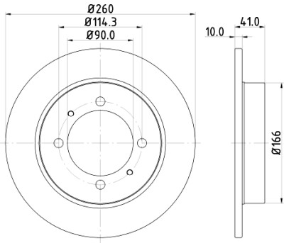 Disque de frein HELLA 8DD 355 105-471