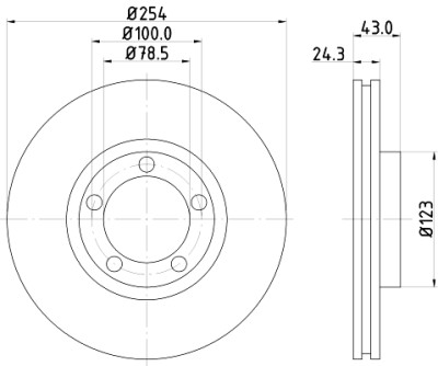 Disque de frein HELLA 8DD 355 105-631