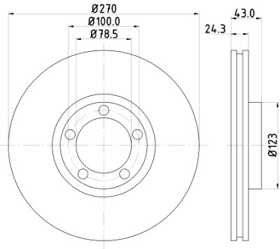Disque de frein HELLA 8DD 355 105-641