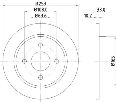 Disque de frein HELLA 8DD 355 105-661