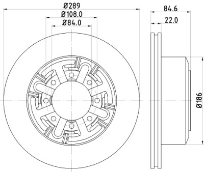 Disque de frein HELLA 8DD 355 105-791