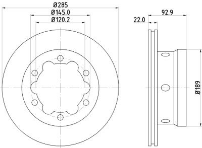 Disque de frein HELLA 8DD 355 105-811