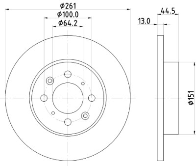 Disque de frein HELLA 8DD 355 105-861