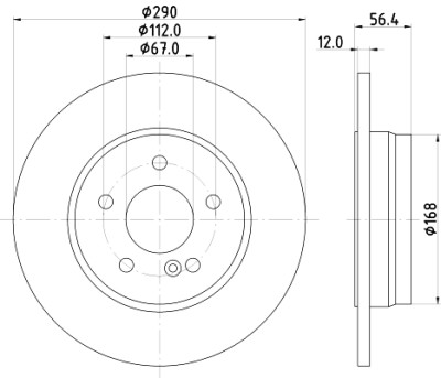 Disque de frein HELLA 8DD 355 105-951