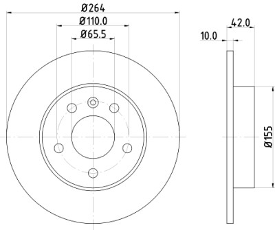 Disque de frein HELLA 8DD 355 106-111
