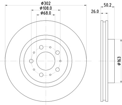 Disque de frein HELLA 8DD 355 106-131